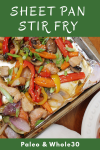 Sheet pan chicken stir fry