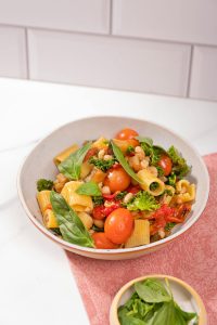 Saucy Eggplant Tomato Pasta