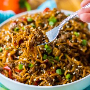 Slow Cooker Beef Ramen Noodles