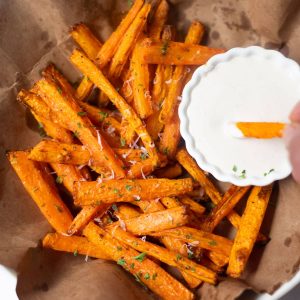 Air Fryer Roasted Sweet Potatoes