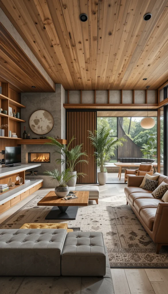 Midcentury homes often feature organic materials like stone, wood, and leather. Incorporating these elements through furniture, countertops, or decor will enhance the overall aesthetic.