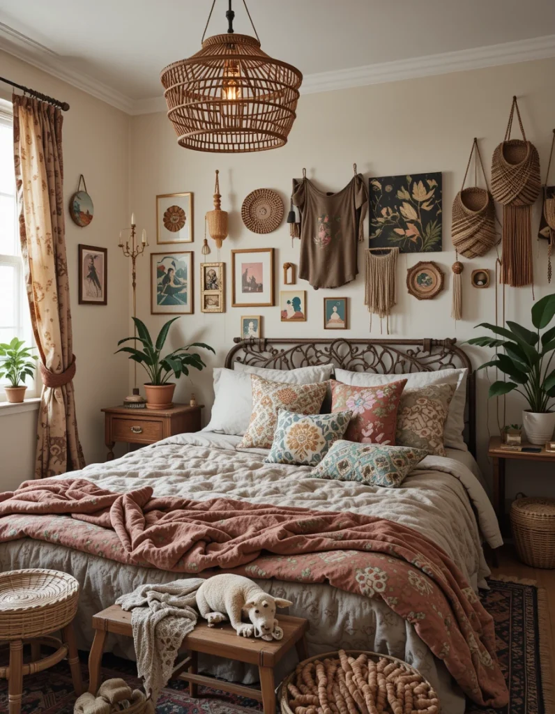 At its core, boho design is about self-expression, so don’t be afraid to break the rules and make the space your own! Whether it’s handmade art, travel souvenirs, sentimental keepsakes, or DIY decor, your bedroom should reflect your personality and style. The best boho interiors feel curated over time rather than overly planned. Mix elements that bring you joy and create a space that feels like a personal sanctuary!