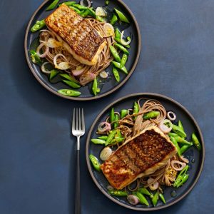 Crispy Striped Bass with Citrus Soba