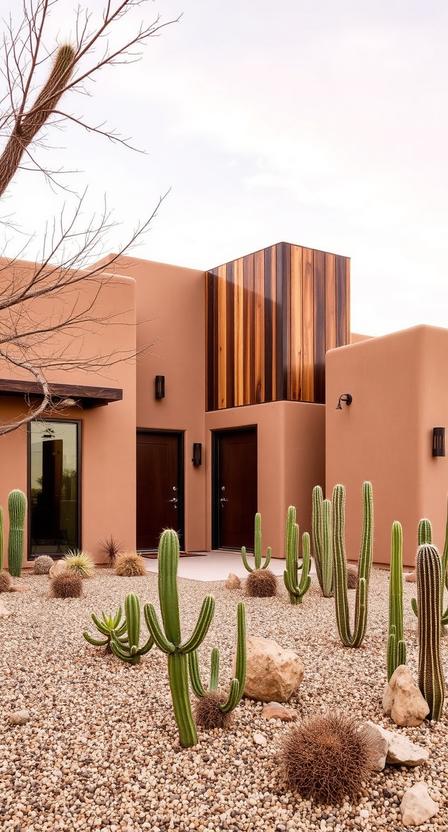 Desert Modern Rustic with Earth-Toned Plaster and Wood