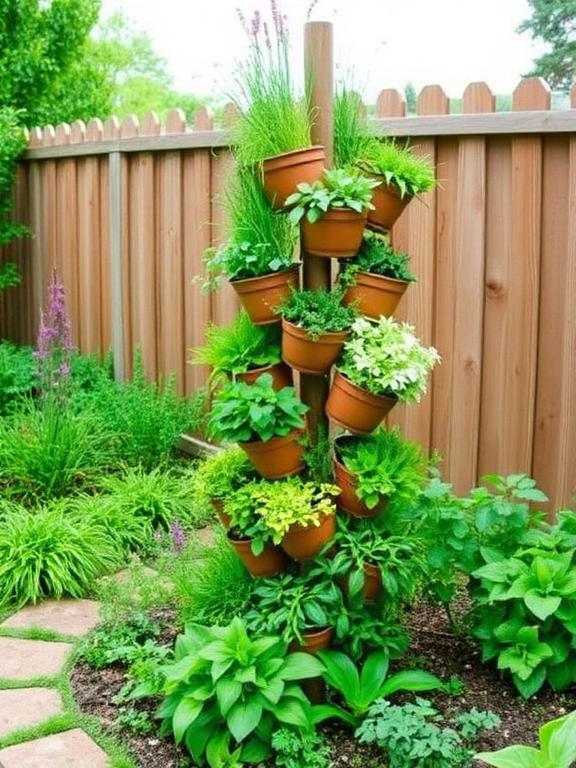 An herb spiral adds height and a sense of whimsy while offering plenty of planting room. The spiral shape allows different herbs to thrive in varied microclimates. It’s visually striking and surprisingly simple to build. Fresh herbs within arm’s reach make outdoor cooking far more enjoyable. This garden feature is both functional and conversation-worthy.