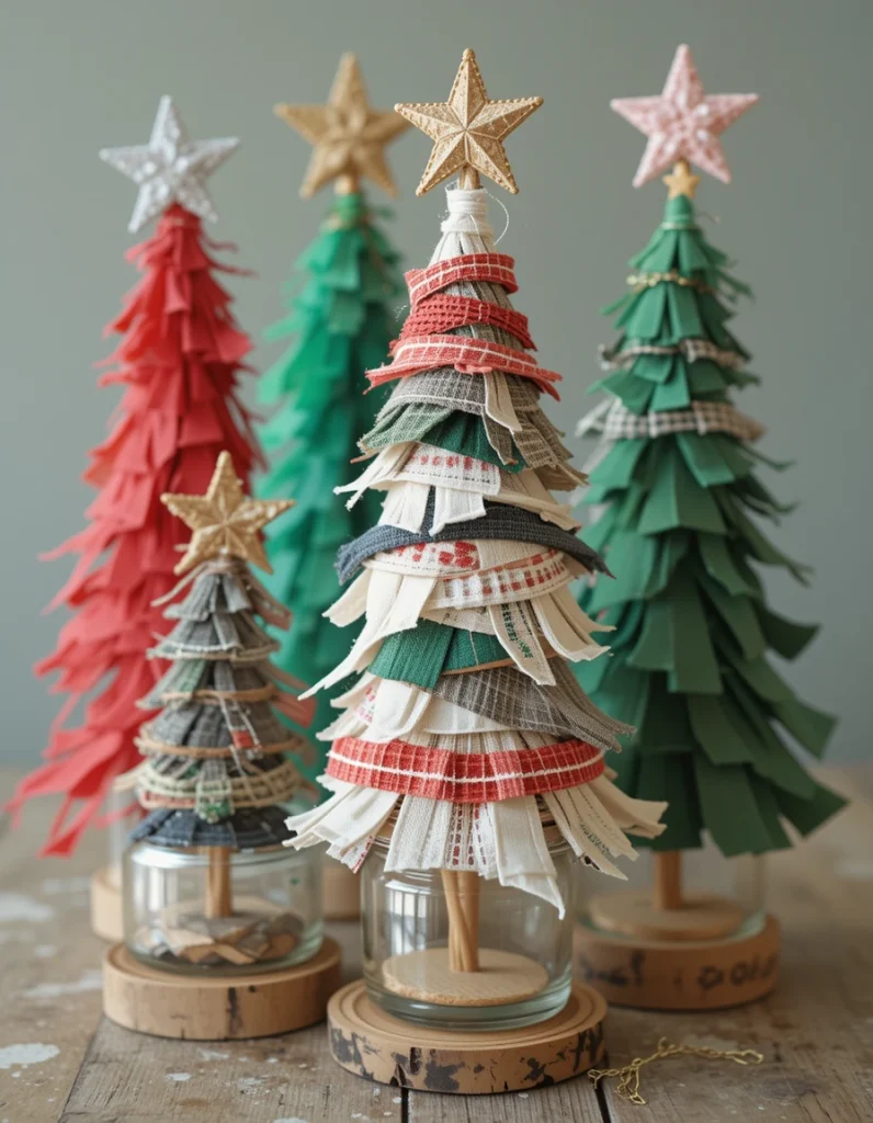 Scrap Fabric Christmas Trees