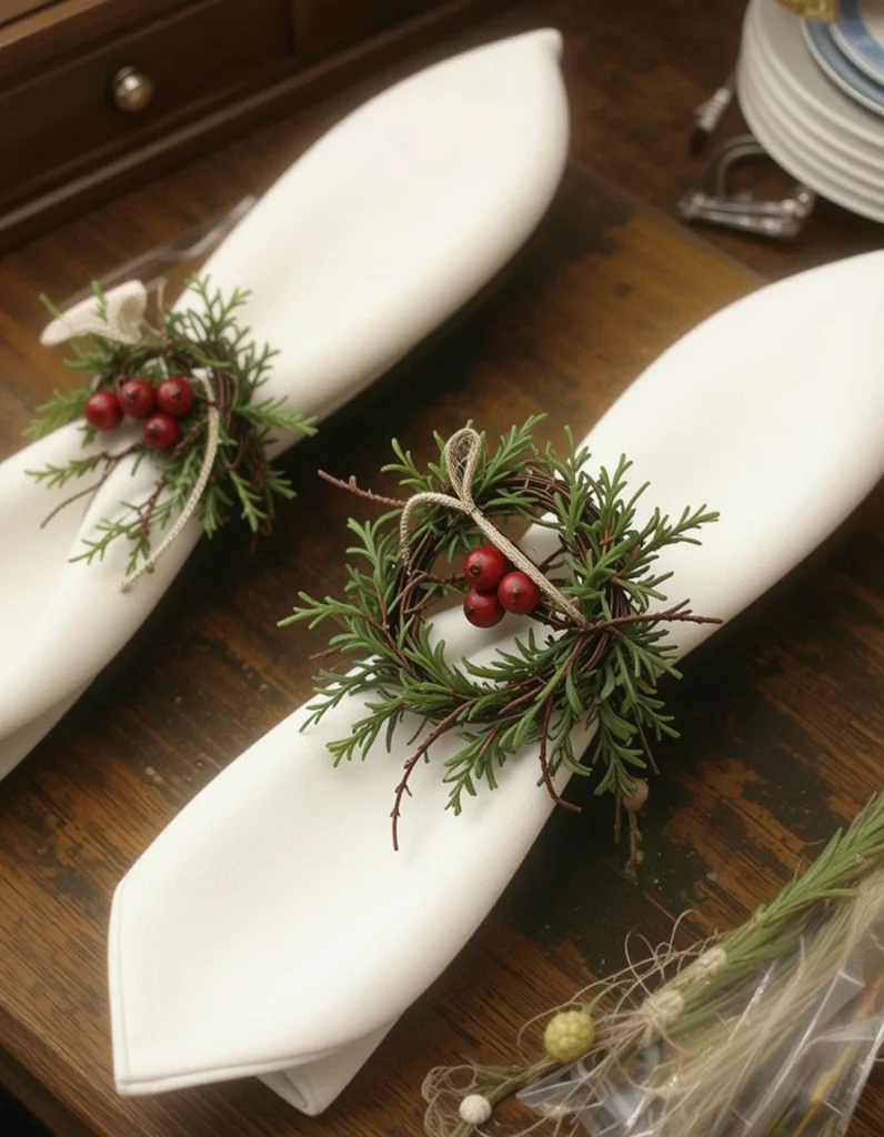 Mini Wreath Napkin Rings