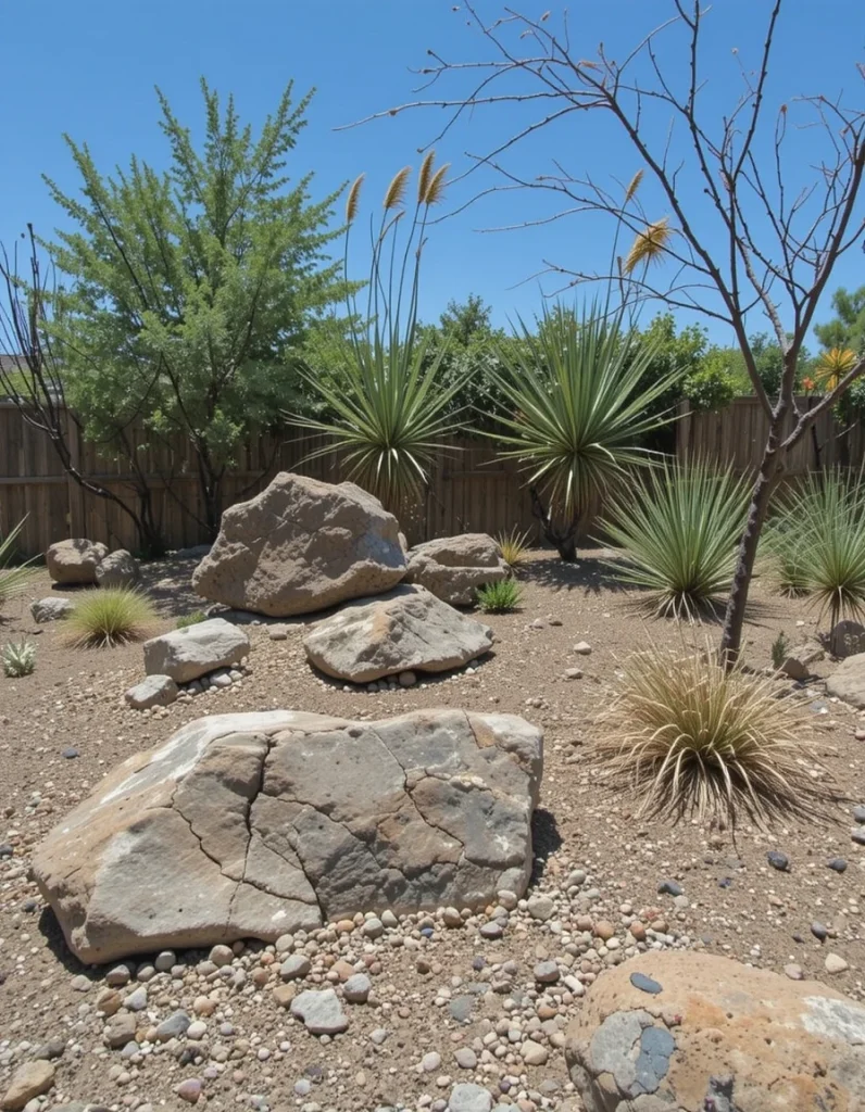 Rock gardens require minimal maintenance but make a big visual impact. The mix of stone textures and drought-tolerant plants adds character and dimension. This idea works especially well in areas with poor soil or lots of sun. You can even use it to replace a trouble spot where grass refuses to grow. Over time, it becomes a rugged yet elegant feature.