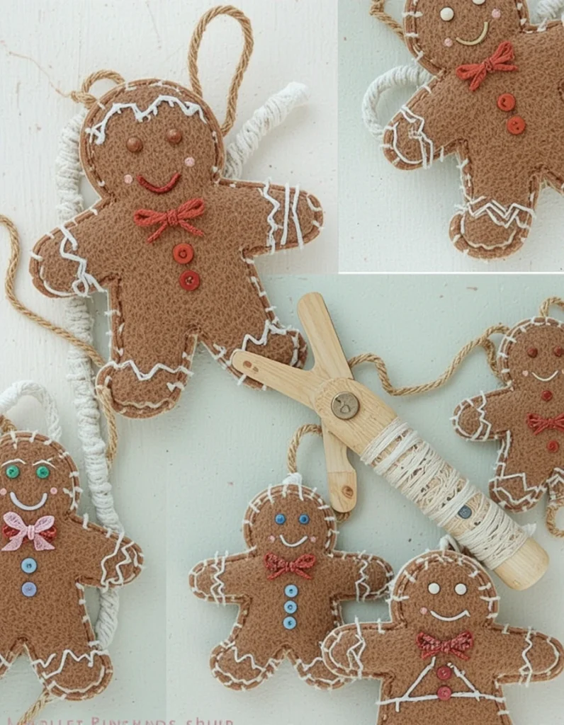 Felt Gingerbread Garland