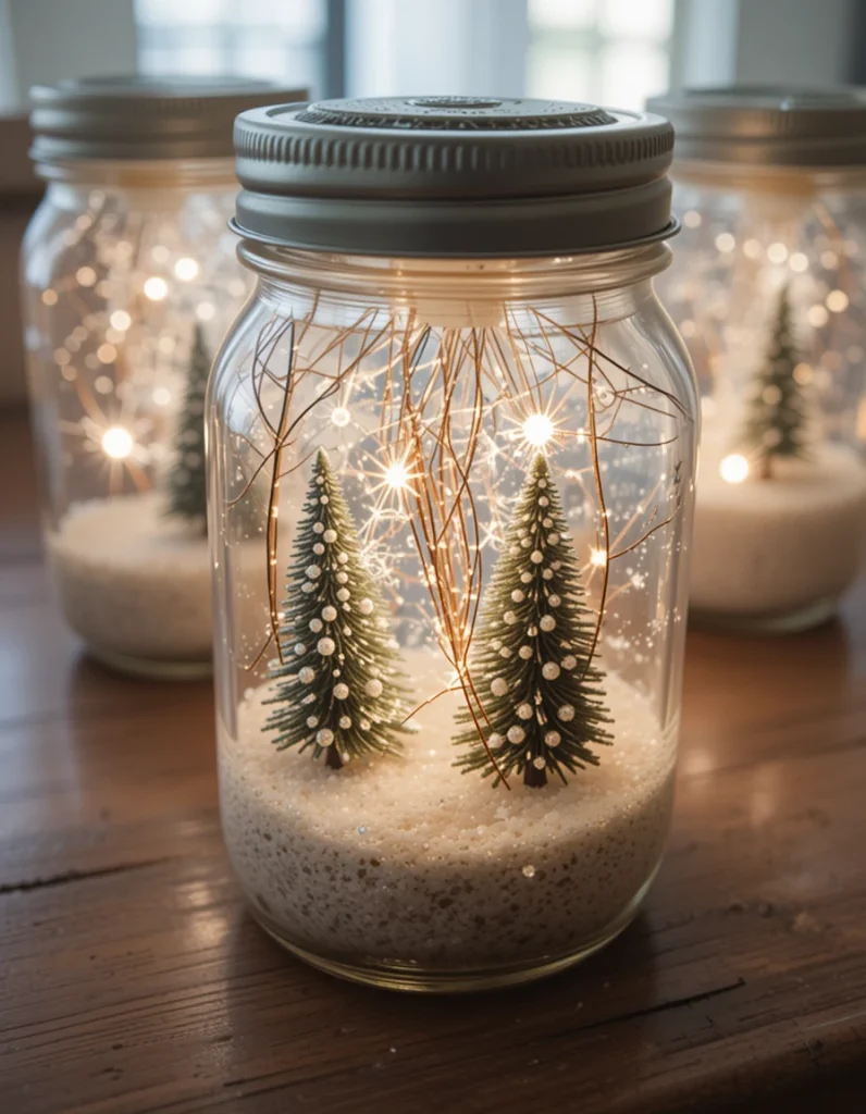 Mason Jar Snow Globes