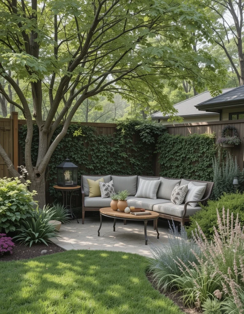 Create a quiet pocket in your yard using a bench, shade tree, or privacy screen. The layout encourages relaxation and gives you a spot to unwind with a book or cup of tea. Add soft cushions and a side table for convenience. Surrounding the area with fragrant plants enhances the sensory experience. It becomes a personal retreat no matter how busy your yard gets.