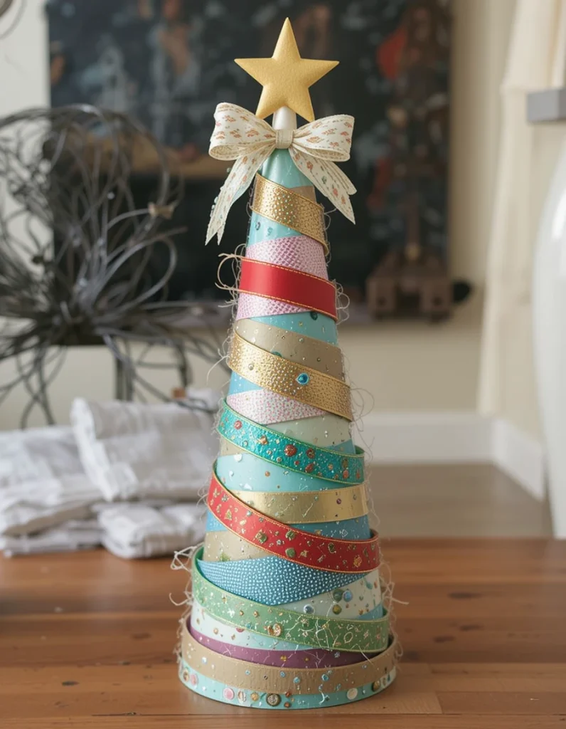 Ribbon Christmas Tree Cone