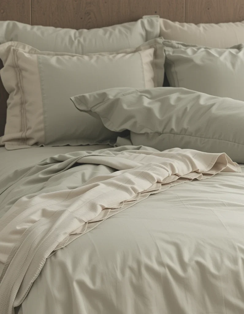 The flat sheet is more than functional—it adds polish. Designers often fold it back neatly over the duvet to create contrast and structure. Choose a sheet that complements your fitted sheet, either matching or subtly contrasting in tone. Smooth it carefully to avoid wrinkles and uneven edges.