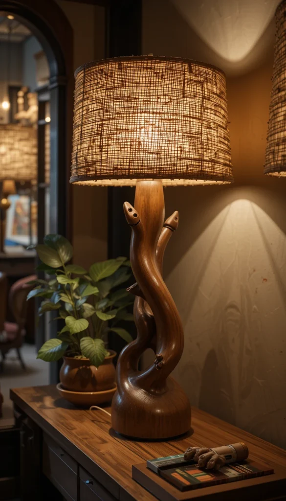 Lighting shaped with organic curves, carved bases, or woven shades can redefine the mood of an entire room. Sculptural lamps add artistry beyond illumination. The textures—whether wood, raffia, or metal—bring cultural warmth to your space. These fixtures work especially well in entryways where first impressions matter. Lighting is one of the strongest mood-shapers in Afro chic design.