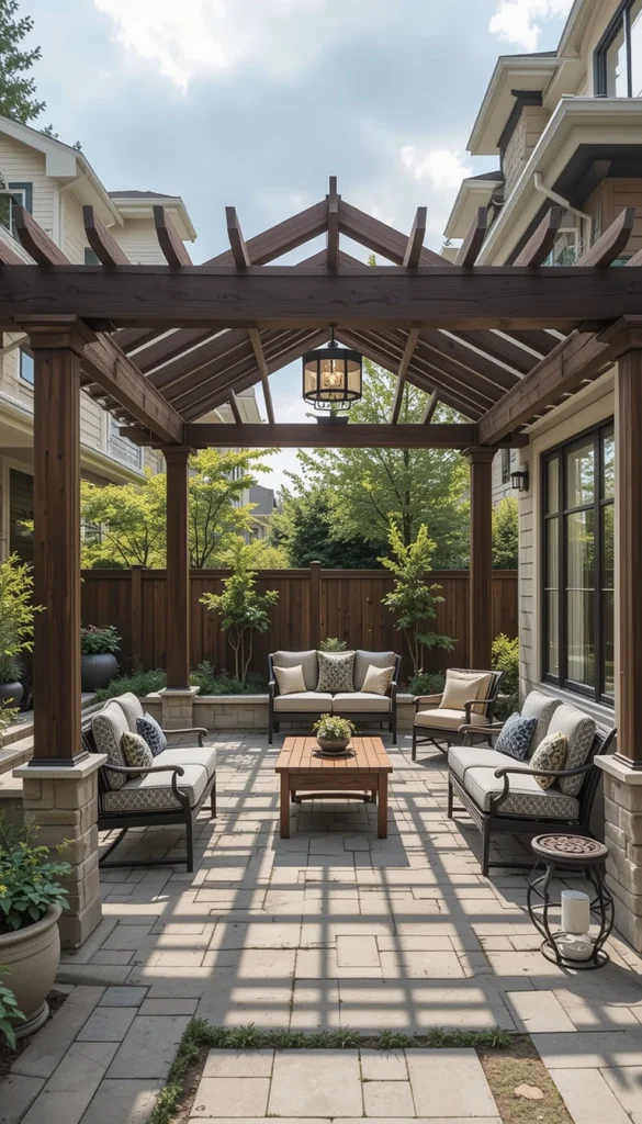 A custom pergola is designed specifically for your space. It reflects your lifestyle and architecture. This option feels intentional and high-end. Customization ensures perfect fit and function. Real homes benefit from the long-term value it adds.