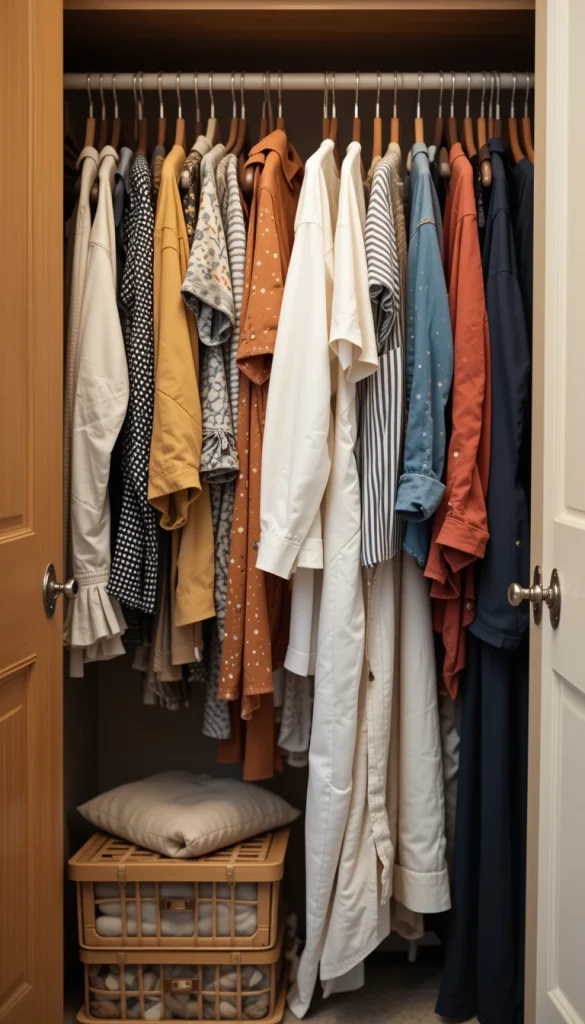 Closets get overcrowded because we keep clothes for imaginary versions of ourselves. If something hasn’t been worn in a year, it’s taking up valuable space. Your bedroom should support who you are now, not who you used to be. Donate items that don’t fit, itch, or make you feel confident. A smaller wardrobe makes daily decisions faster and easier.