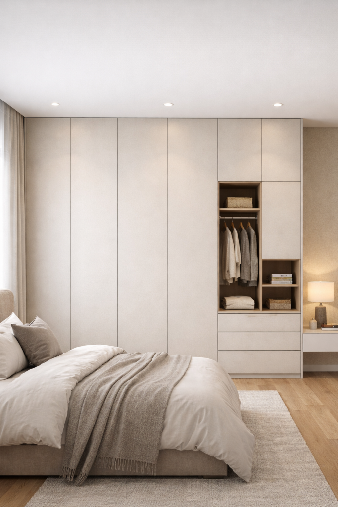 Soft Neutral Built-In Wardrobe