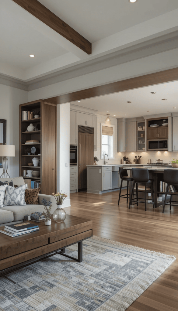 Built-In Storage That Serves Both Spaces