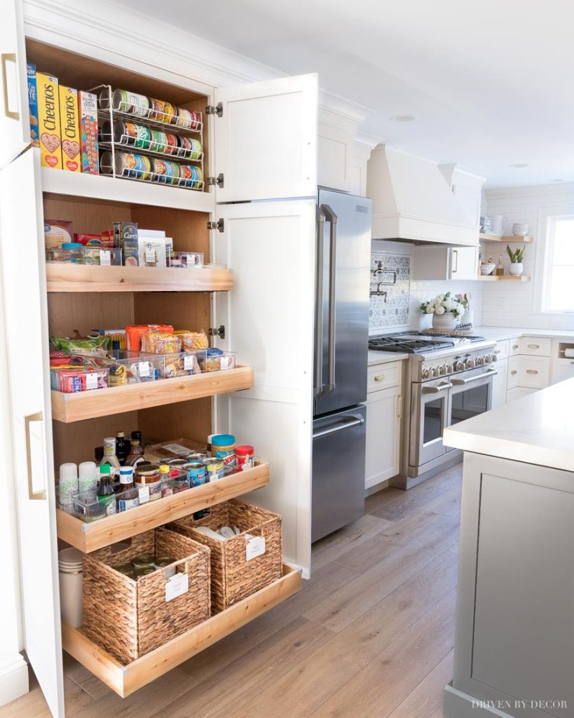 Pull-Out Drawers for Deep Pantries