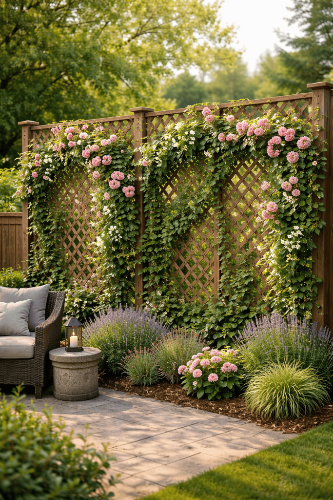 Trellis with Climbing Plants