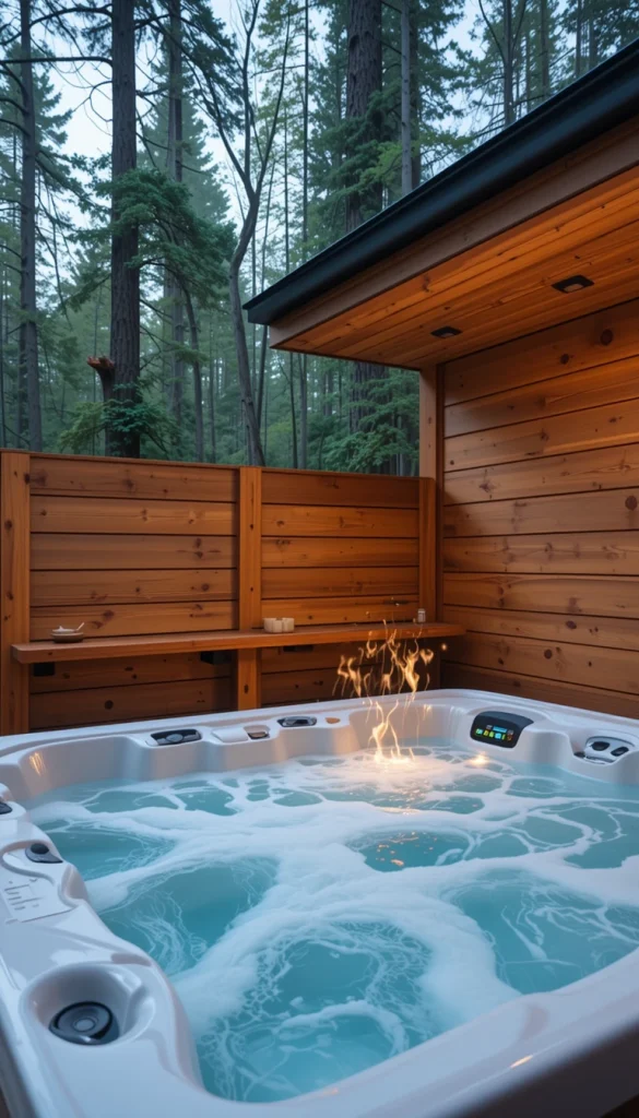 Wood-Clad Jacuzzi for Warmth