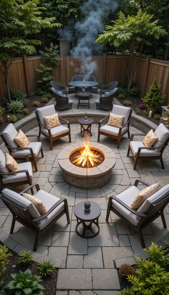 Frame Seating Around a Fire Pit