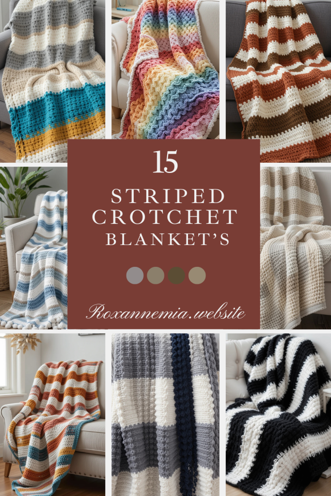 Striped Crotchet Blanket Ideas 