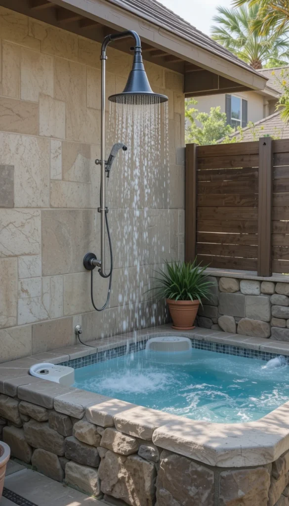 Jacuzzi With Outdoor Shower
