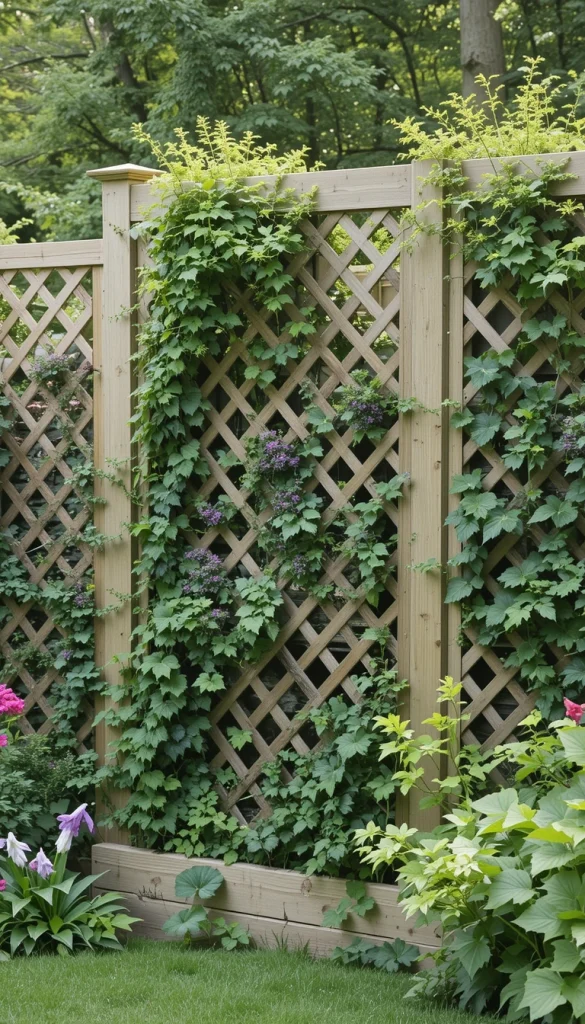 Lattice Fence with Inserts