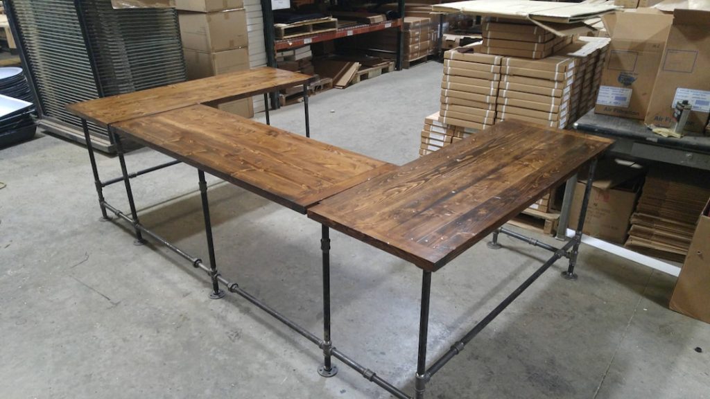  Industrial Pipe-Frame Gaming Desk