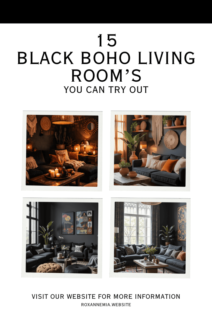 Black Boho Living Room Decor Ideas