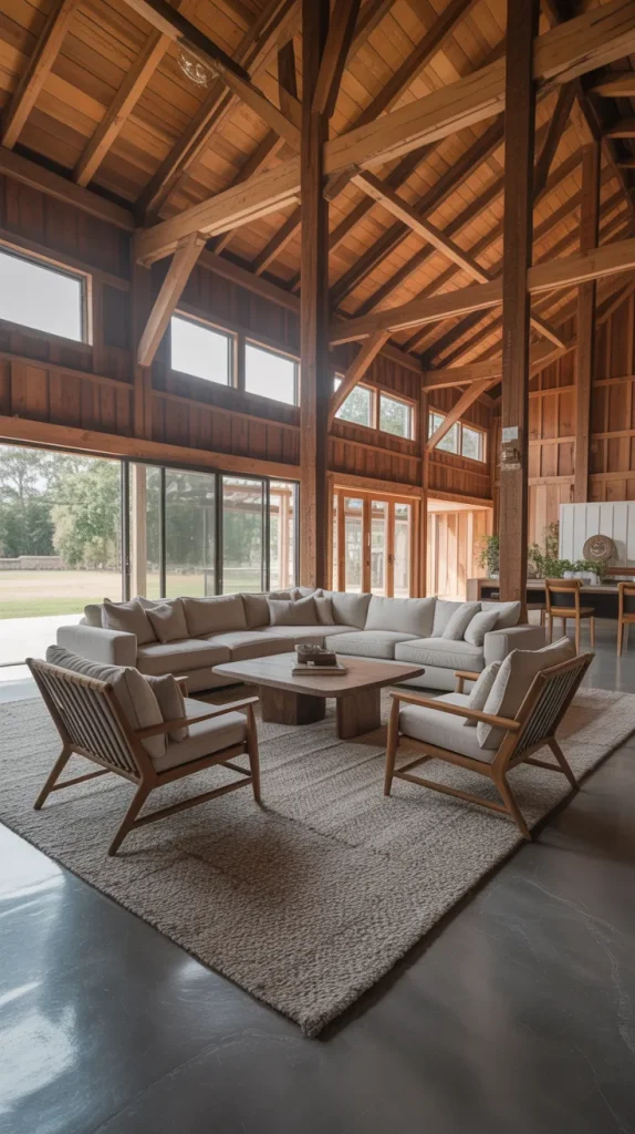 Anchor the Living Room with an Oversized Rug