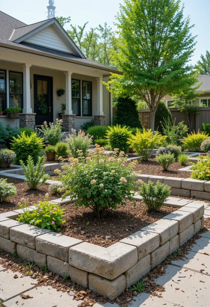 Build raised beds using stone or concrete blocks. Fill them with nutrient-rich soil to give plants a strong start. Raised beds improve drainage, which is crucial in heavy rains. Plant shrubs or flowers based on sun exposure. This method gives you control over soil quality, which is a huge advantage in Zone 9.