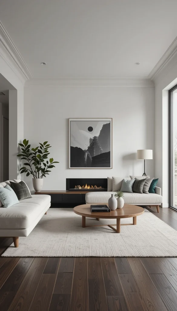 Balance Dark Floors With Light Walls