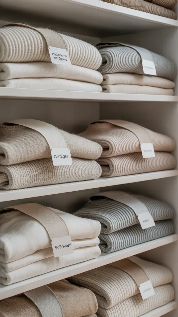 Flat Storage With Individual Fabric Covers