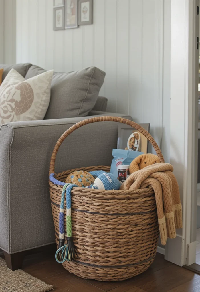 Basket for Pet Essentials