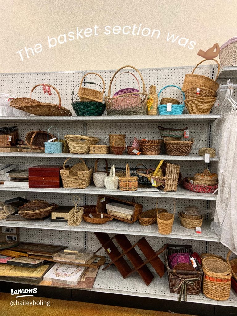 Thrifted Baskets for Storage and Texture