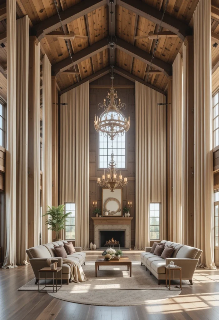 Install Floor-to-Ceiling Curtains