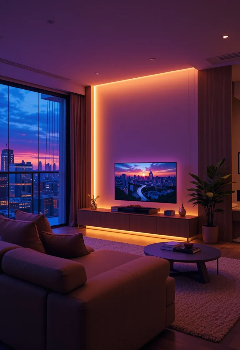 Sunset Vibes Contemporary City Apartment: Warm Lighting Ideas That Feel Effortlessly Chic