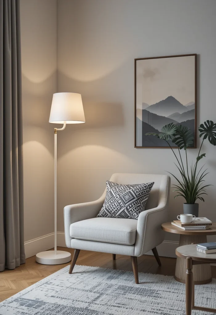 Matte White Modern Floor Lamp