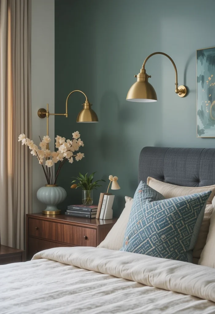 Brass Swing-Arm Wall Lamps