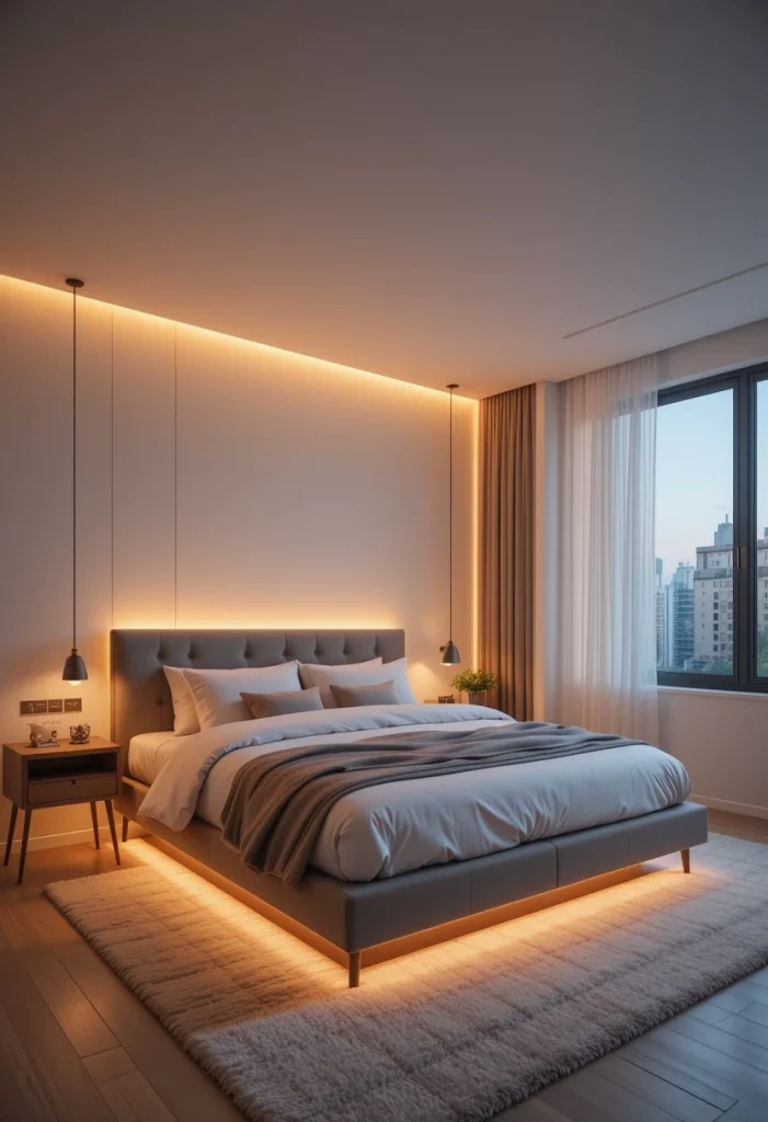 Under-Bed Lighting for a Floating Effect