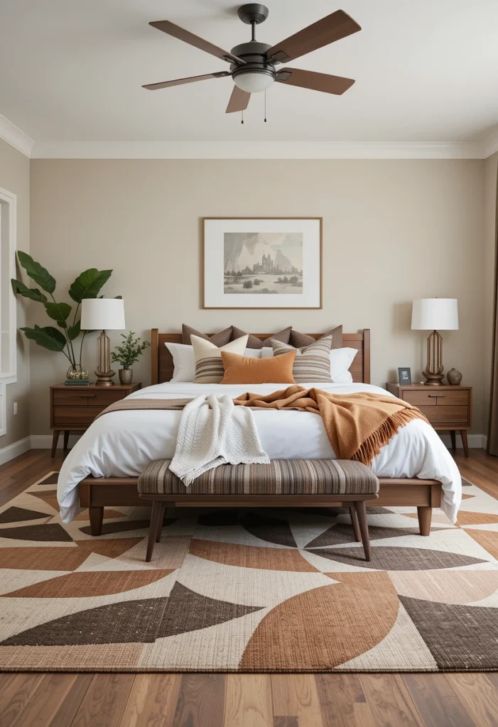 A Patterned Midcentury Rug