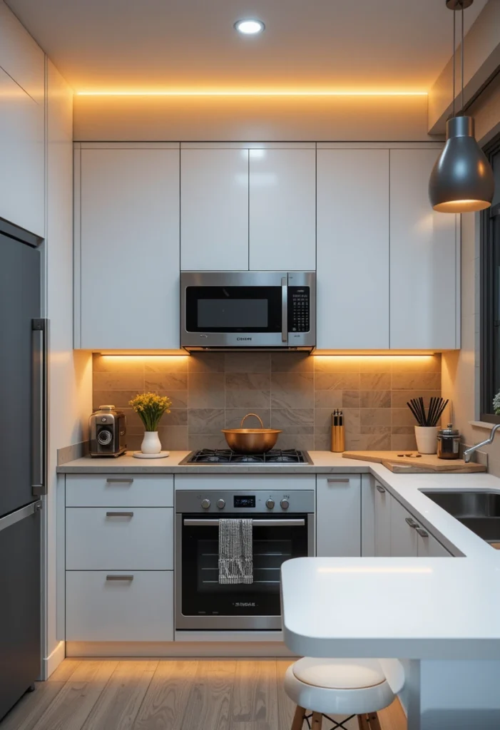 Under-Cabinet Lighting for a Golden Glow