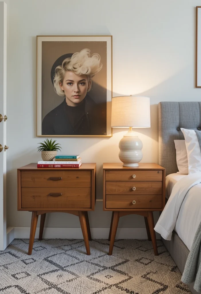 Vintage Tapered-Leg Nightstands