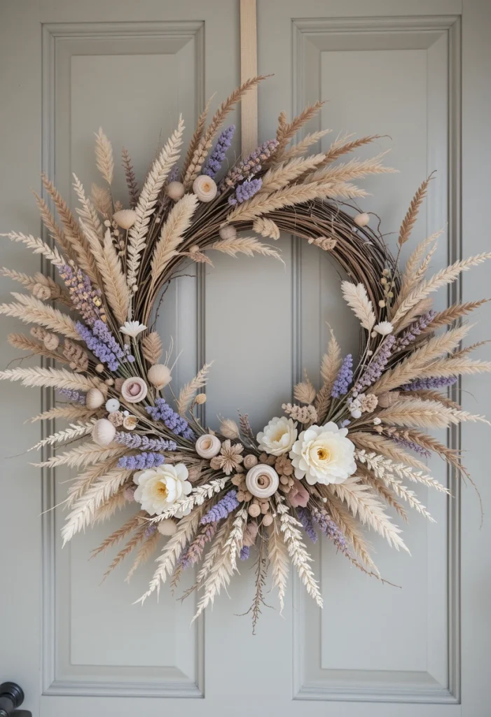 Neutral Dried Floral Wreath
