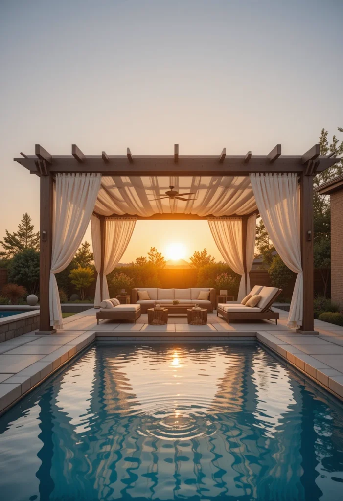 Pergola with Soft Drapes