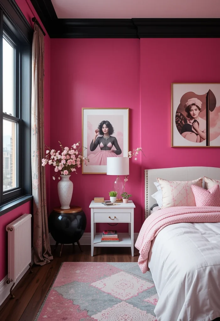 Go All-In With Hot Pink Walls