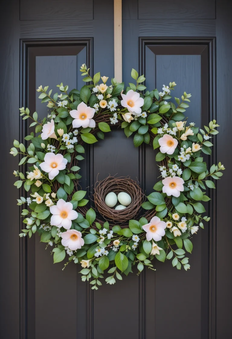 14 Spring Door Wreath Ideas That Instantly Refresh Your Entryway