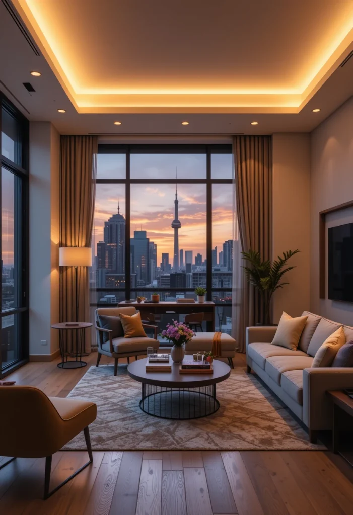 Soft Amber Ceiling Glow